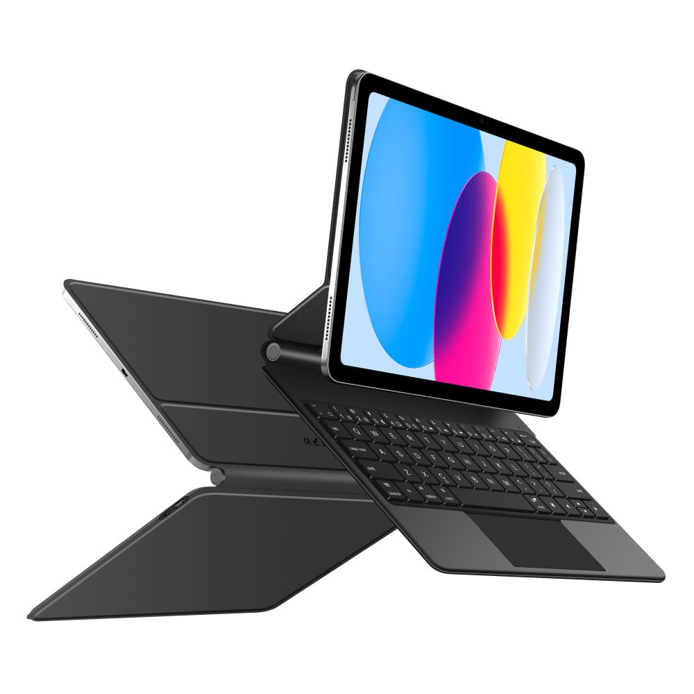 TechProtection Smartcase iPad 2025 11 inch / 2022 10,9 inch toetsenbordhoesje Zwart