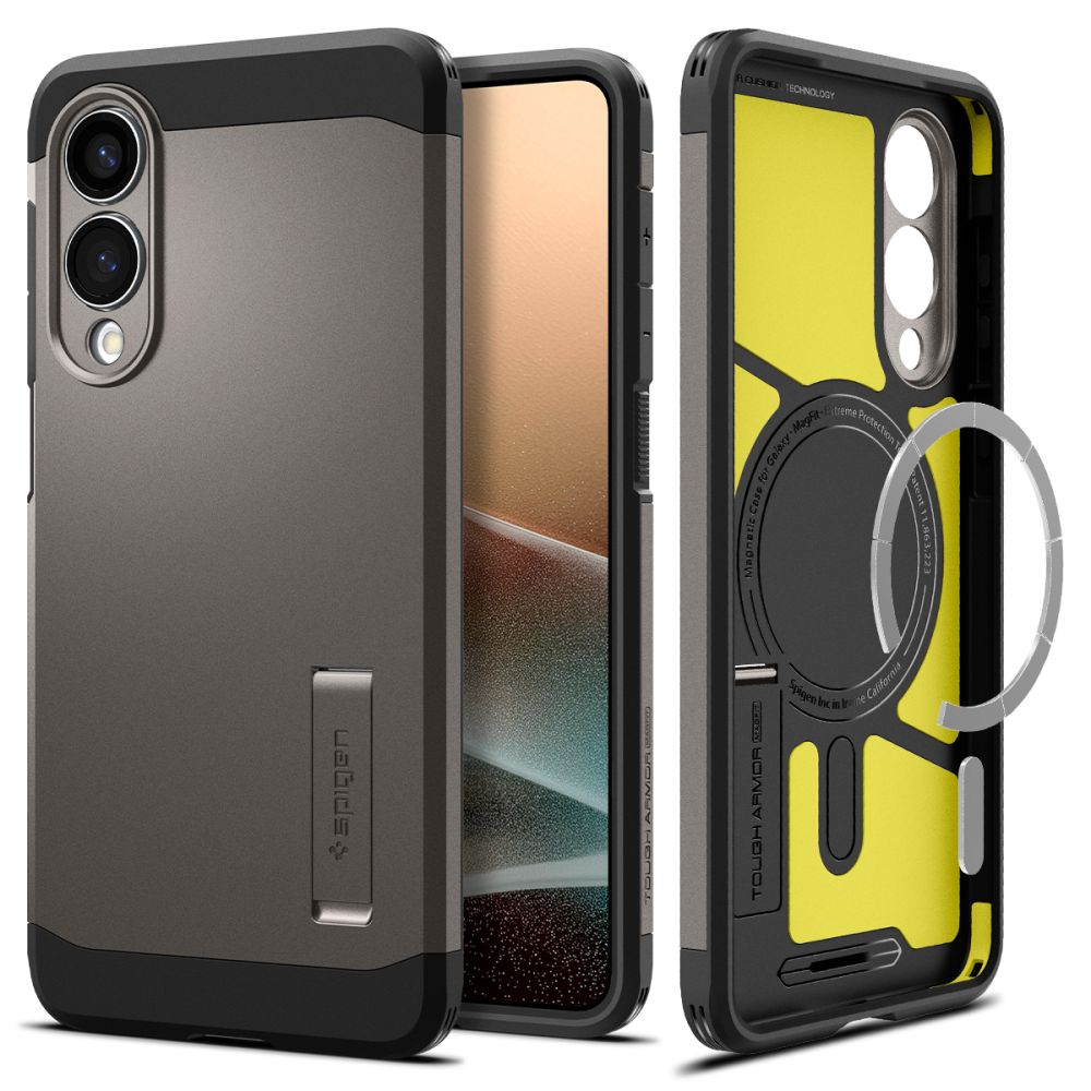 Spigen Tough Armor Galaxy S25 Edge hoesje gun metal