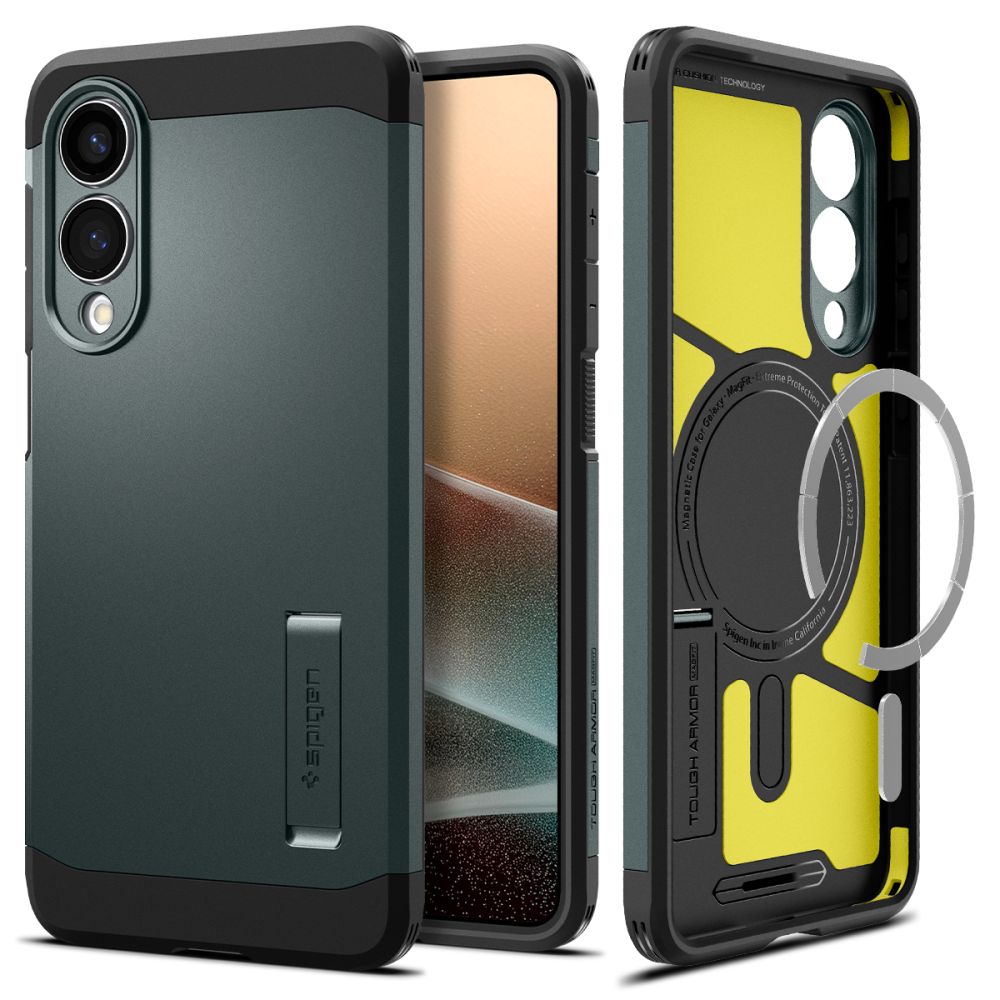 Spigen Tough Armor Galaxy S25 Edge hoesje groen