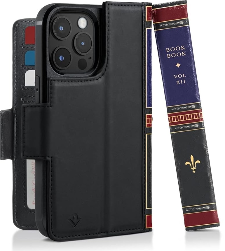 Twelve South BookBook MagSafe iPhone 15 Pro hoesje Zwart