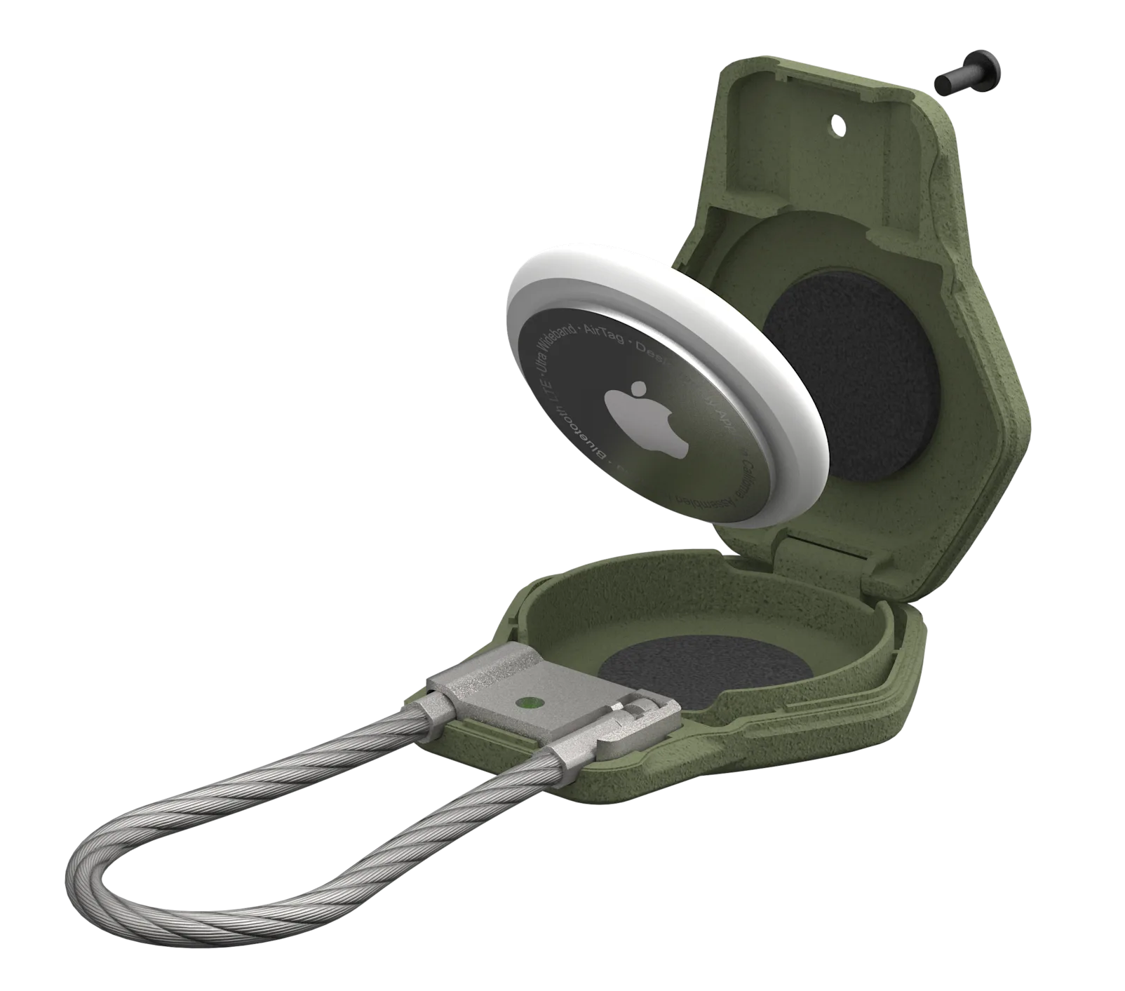 UAG Civilian AirTag sleutelhanger met staalkabel