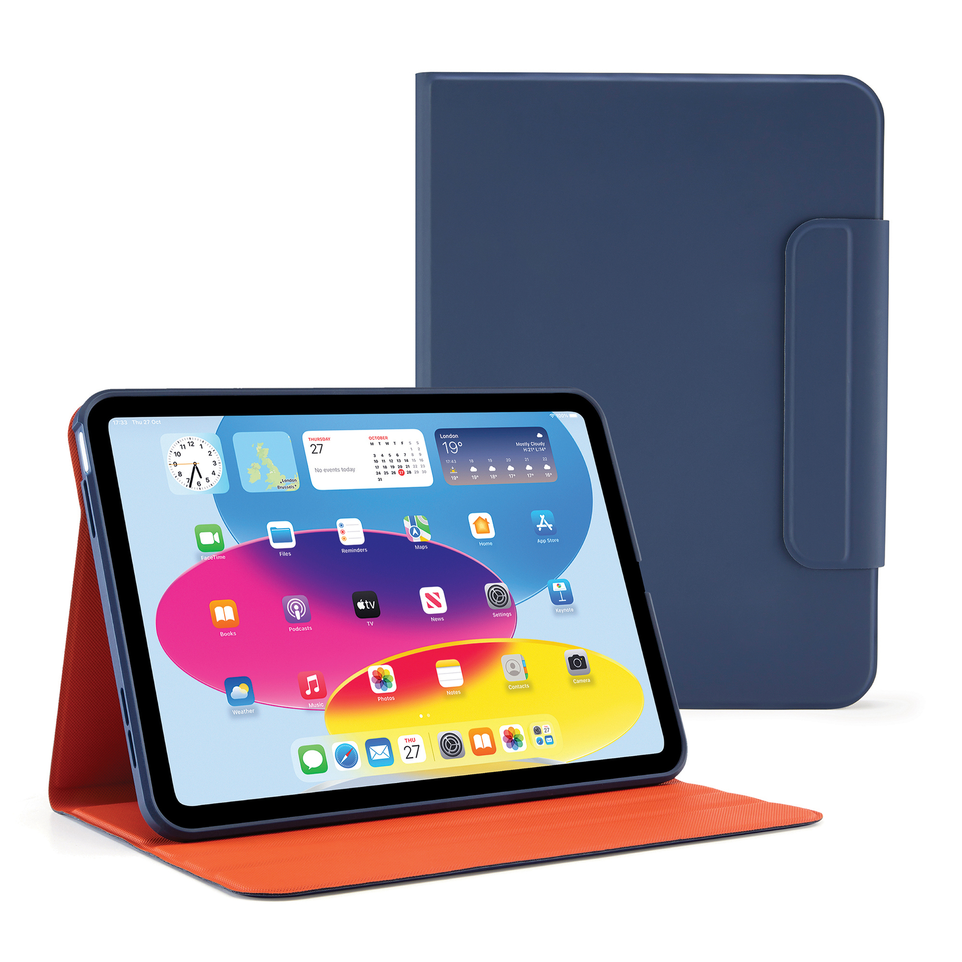 Pipetto Rotating Folio iPad 2025 / 2022 hoesje blauw