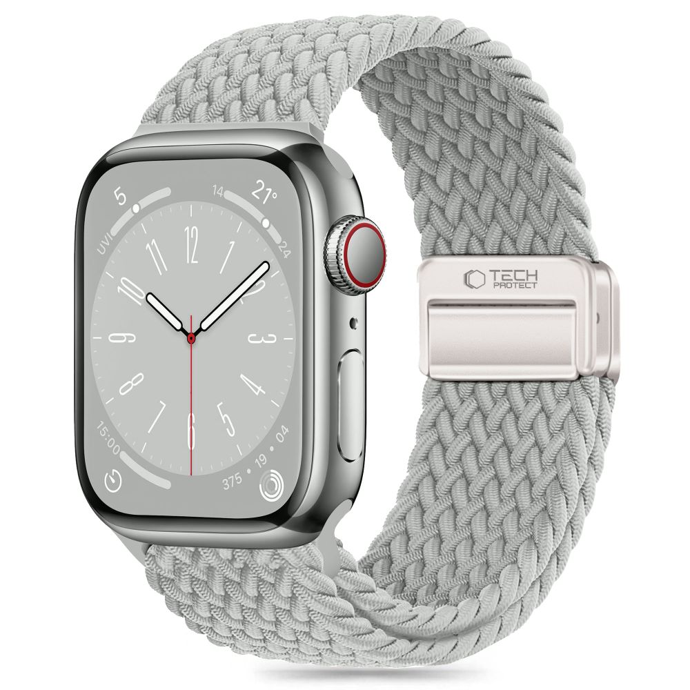 TechProtection Nylon Plus Apple Watch 42 / 41 / 40 mm bandje stone