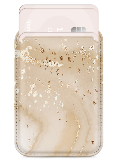 MIO Card Holder MagSafe Wallet Gold Marble