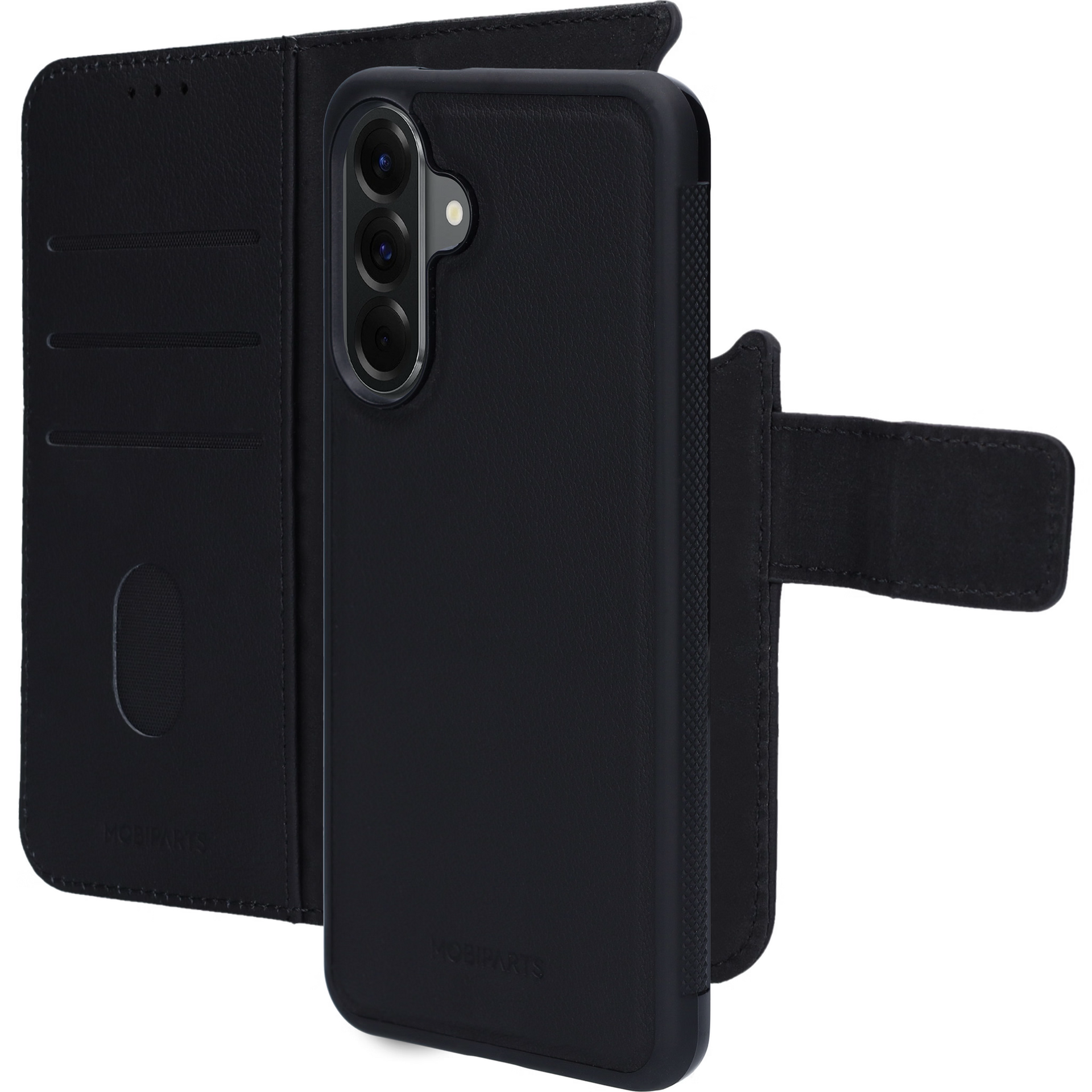 Mobiparts leren 2 in 1 Wallet Galaxy A56 hoesje zwart