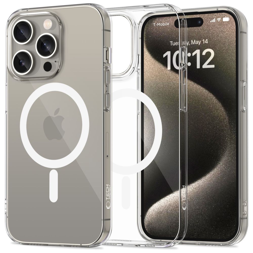 TechProtection Flex MagSafe iPhone 15 Pro hoesje transparant