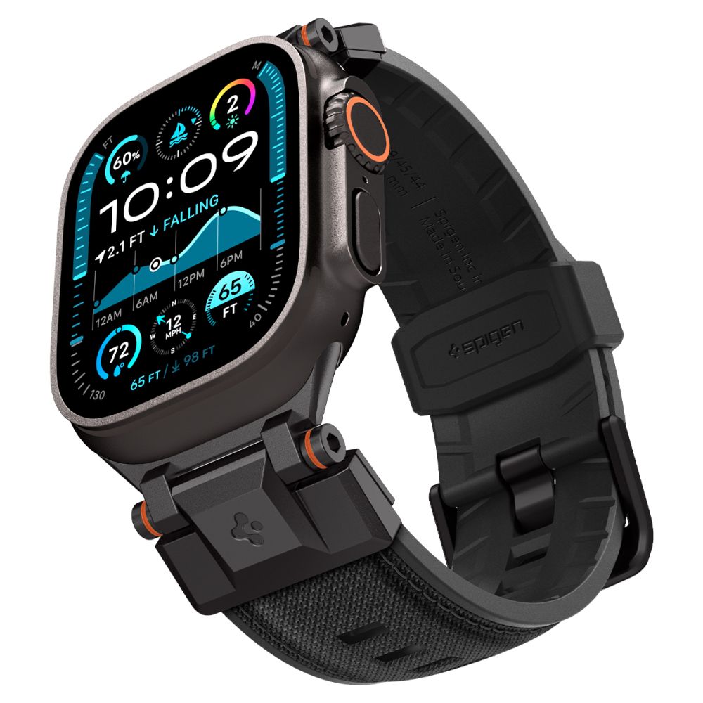 Spigen DuraPro Armor Apple Watch 49 /  46 / 45 / 44  mm bandje zwart