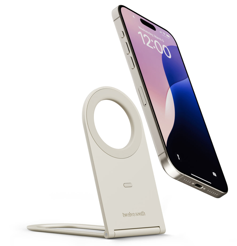 Twelve South Curve Nano MagSafe iPhone stand dune