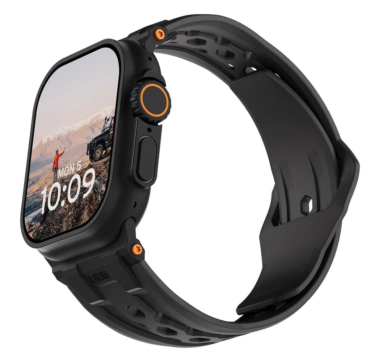 UAG Monarch Apple Watch 49 / 46 / 45 mm strap bandje zwart
