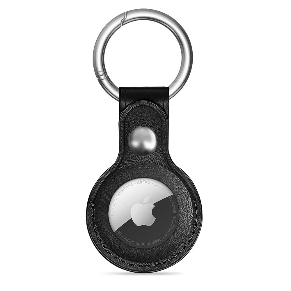 TechProtection leren AirTag hanger zwart