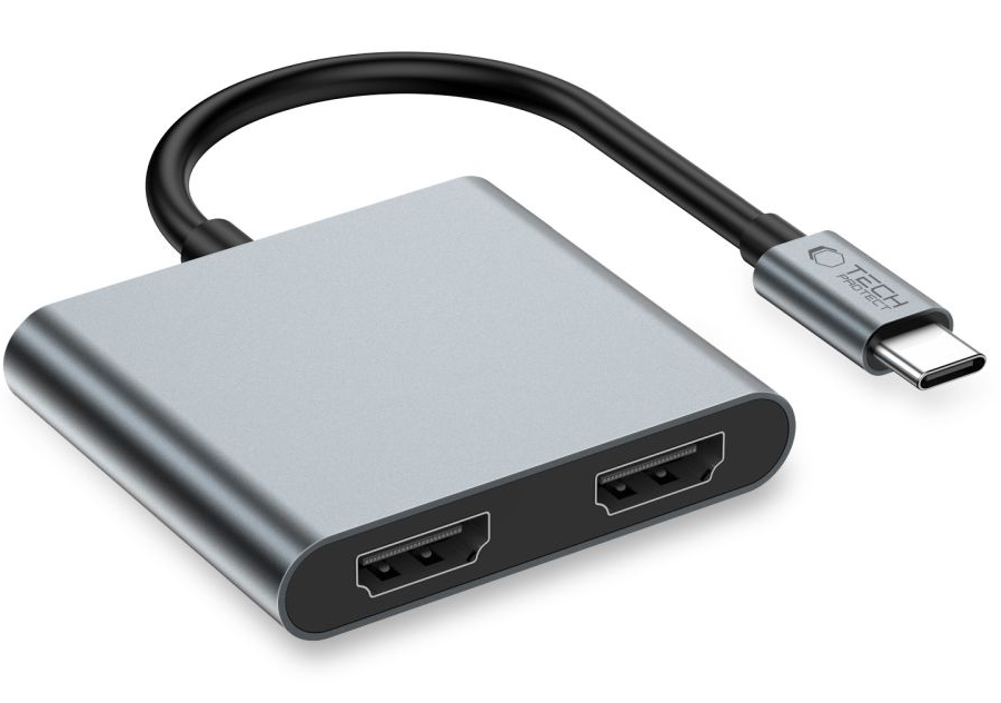 TechProtection 4in-1 USB-C hub Dual HDMI