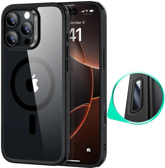  ESR Classic Hybrid Camera Control iPhone 16 Pro hoesje zwart