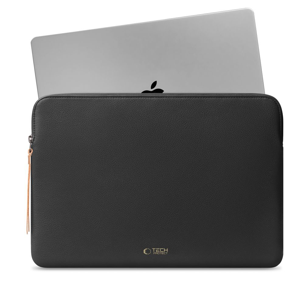 TechProtection Fleece MacBook 15 / 16 inch sleeve zwart