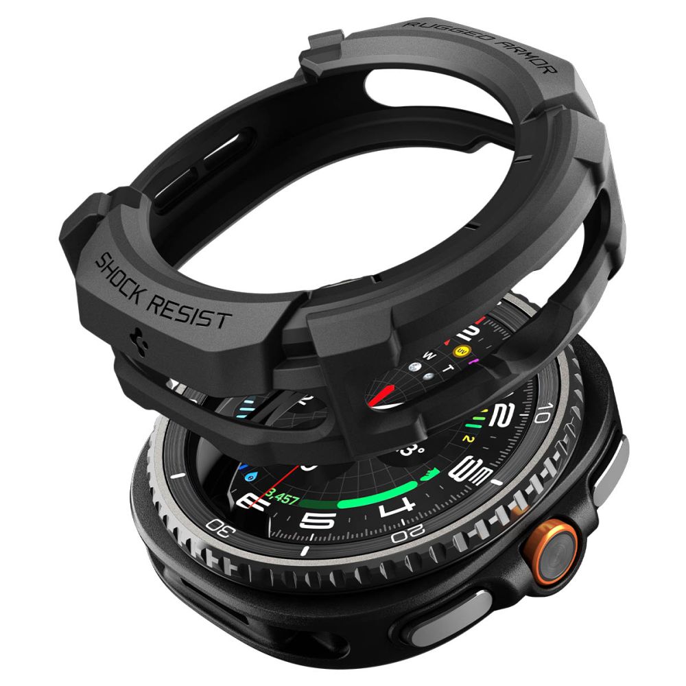 Spigen Rugged Armor Galaxy Watch 8 46 mm hoesje zwart