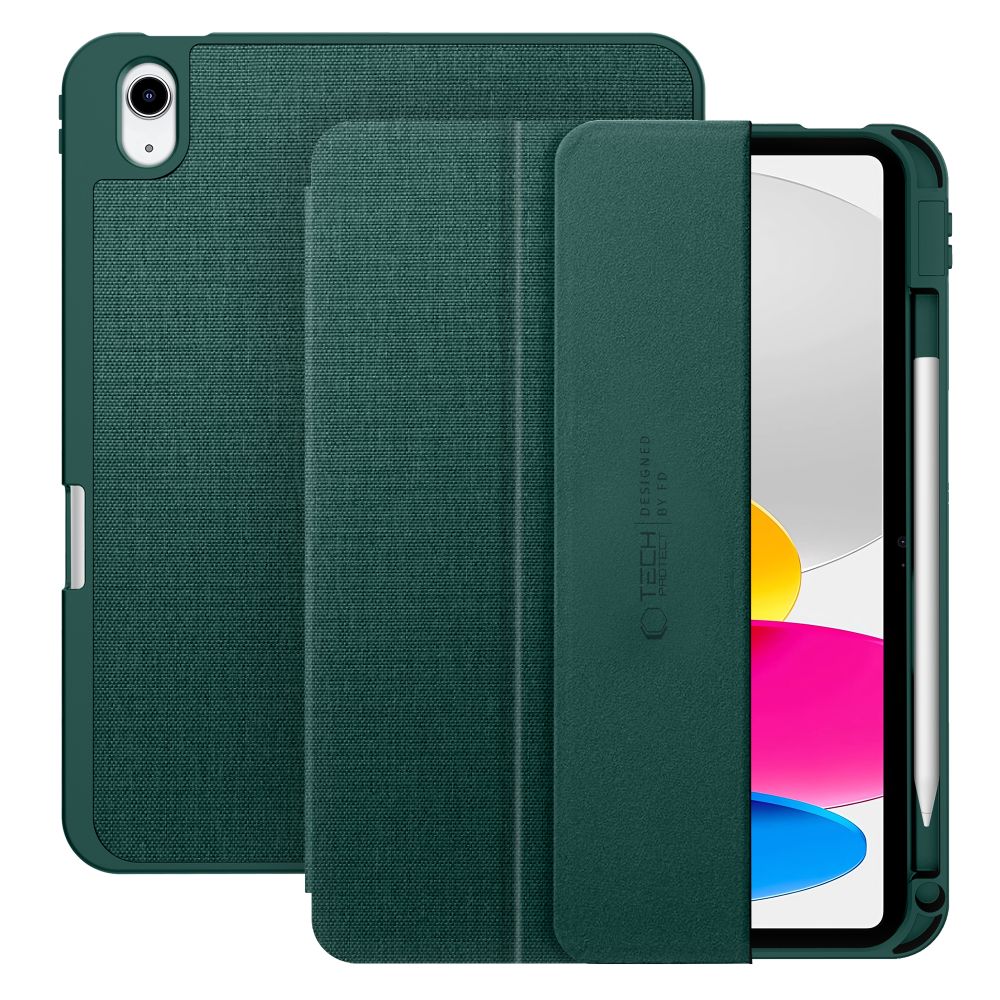 TechProtection Canvas Pen iPad 2025 hoesje groen