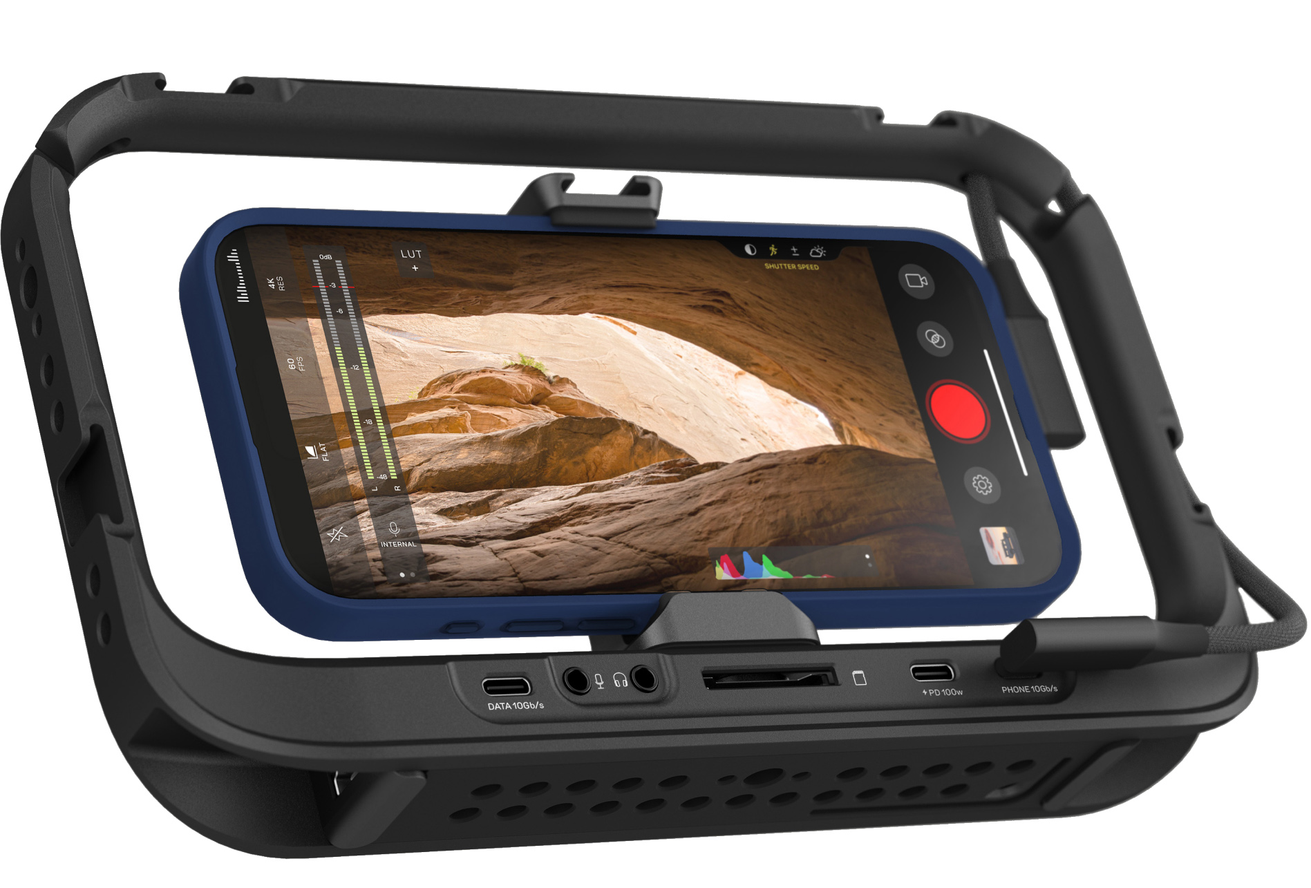 Moment Mobile Filmmaker Supercage met USB-C hub