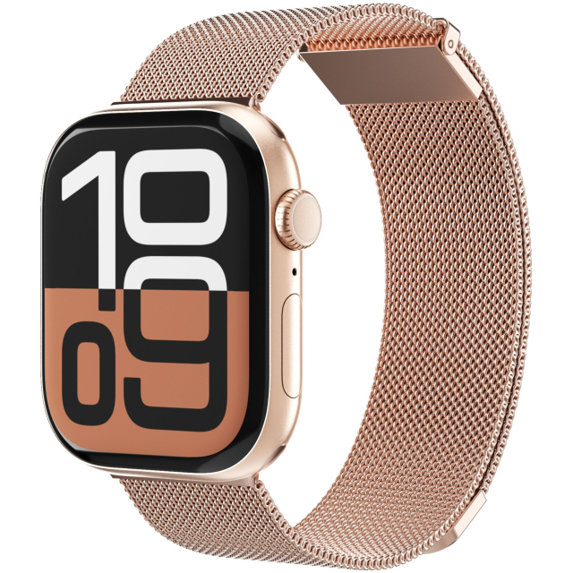 Vonmählen Milanese Loop 2 Apple Watch 49 / 46 / 45 mm bandje rose goud