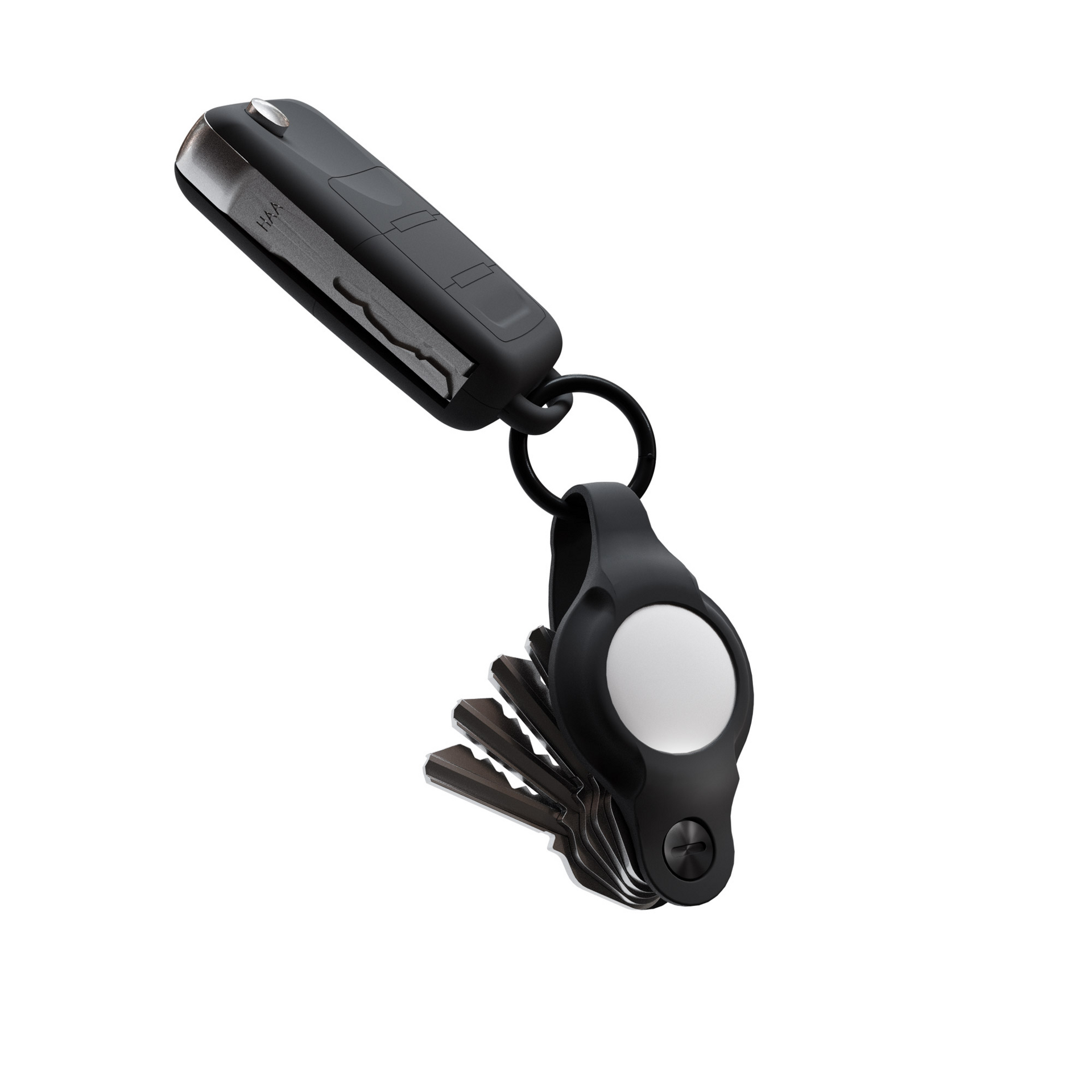 KeySmart Air Flex siliconen AirTag sleutelhouder zwart
