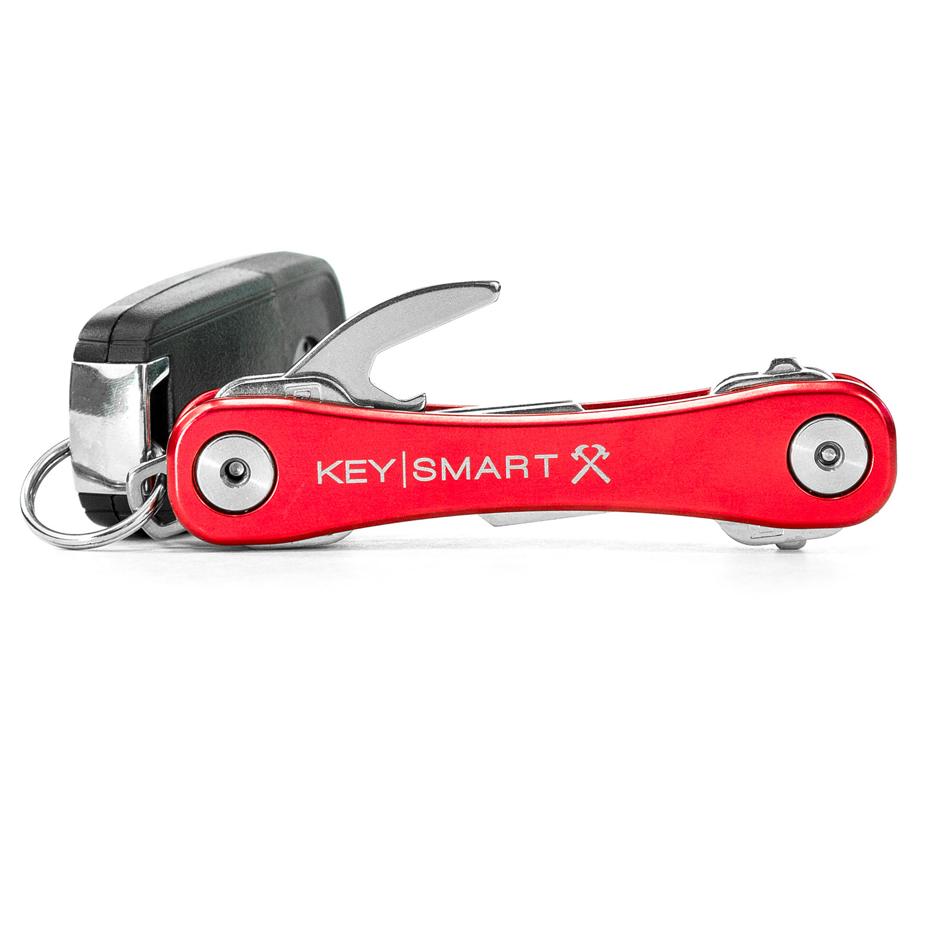 KeySmart Rugged sleutelhouder rood