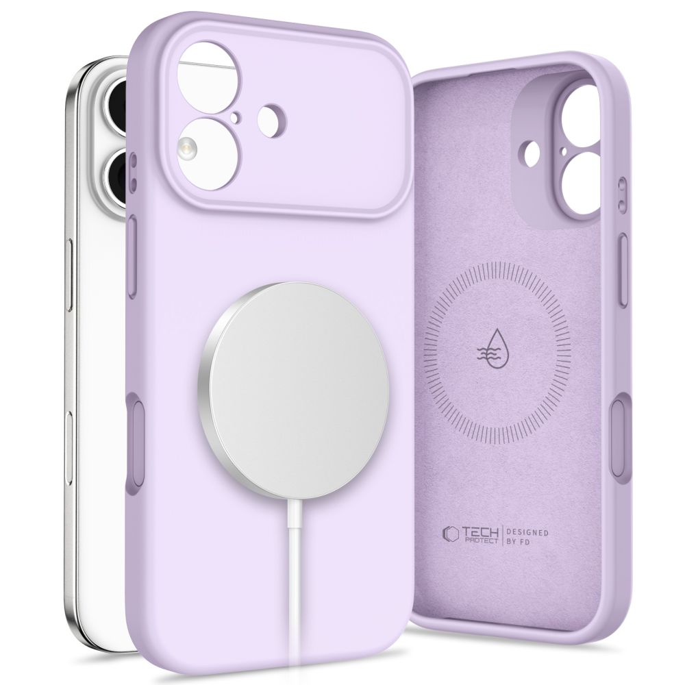 TechProtection Silicone MagSafe iPhone 17 hoesje paars