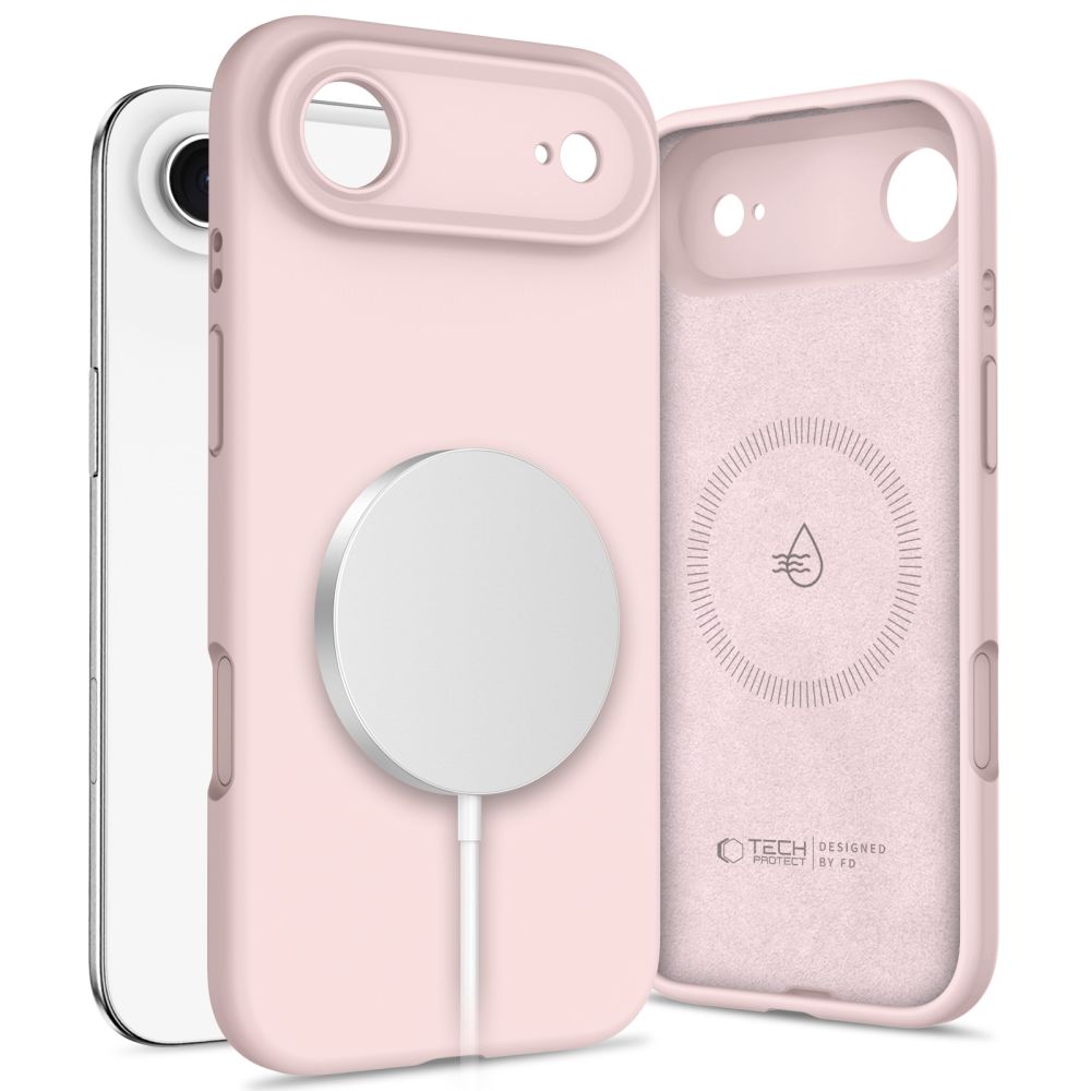 TechProtection Silicone MagSafe iPhone 17 Air hoesje roze