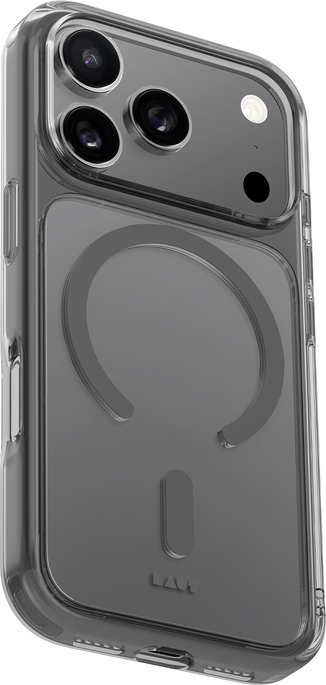 LAUT Crystal Fluro MagSafe iPhone 17 Pro Max hoesje grijs