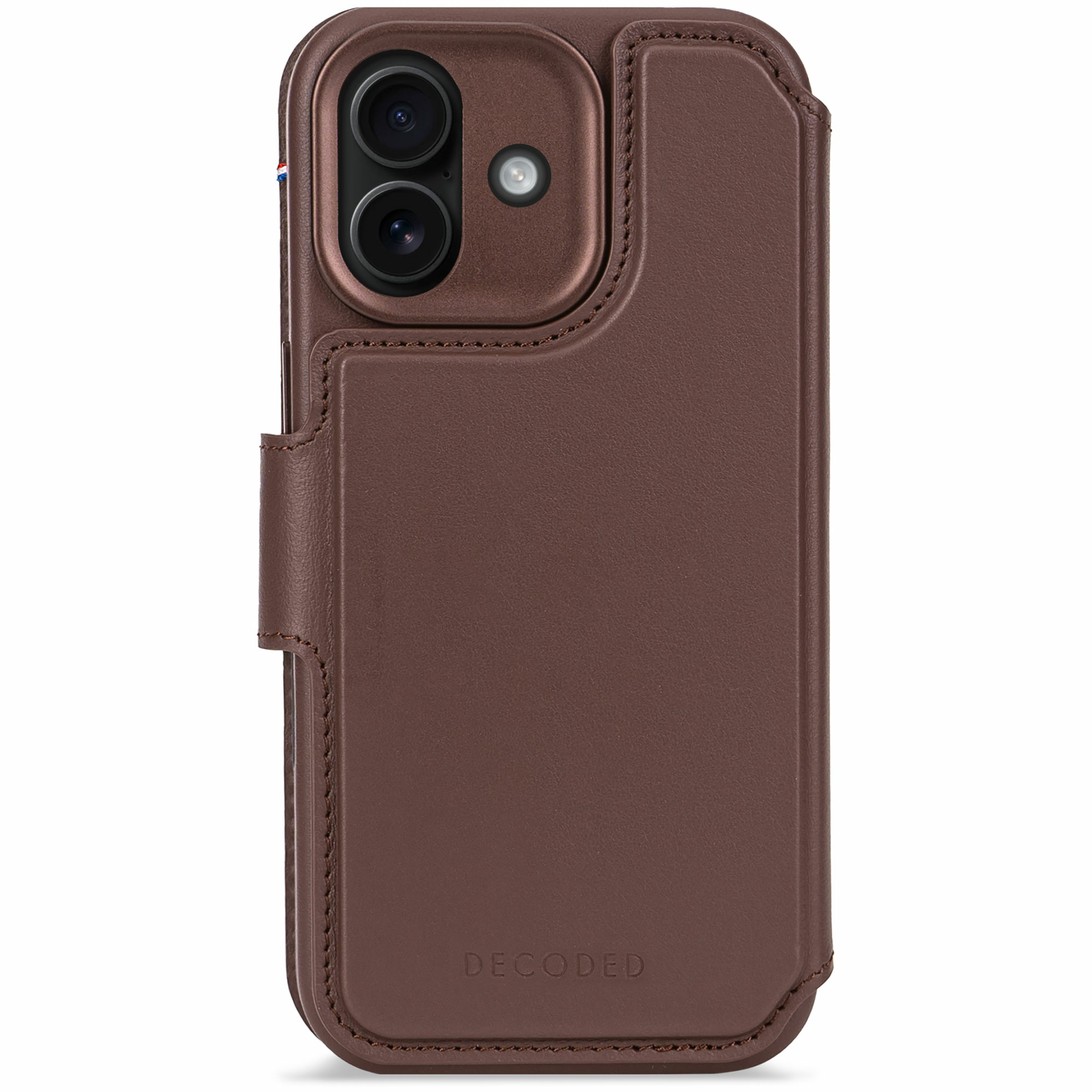 Decoded Leather Detachable 2 in 1 Wallet iPhone 17 hoesje bruin