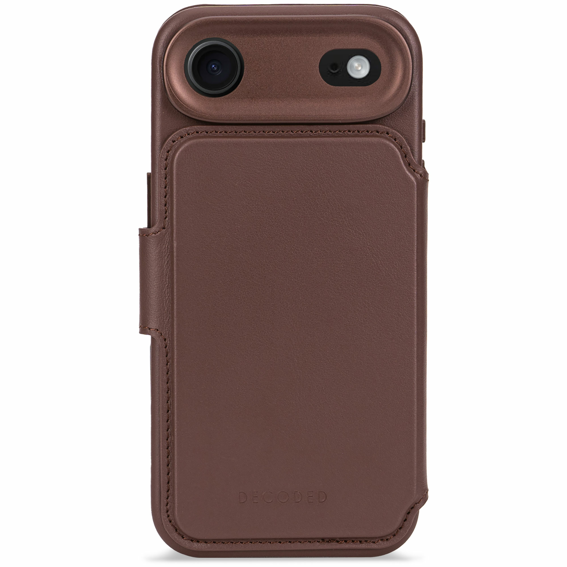 Decoded Leather Detachable 2 in 1 Wallet iPhone 17 Air hoesje bruin