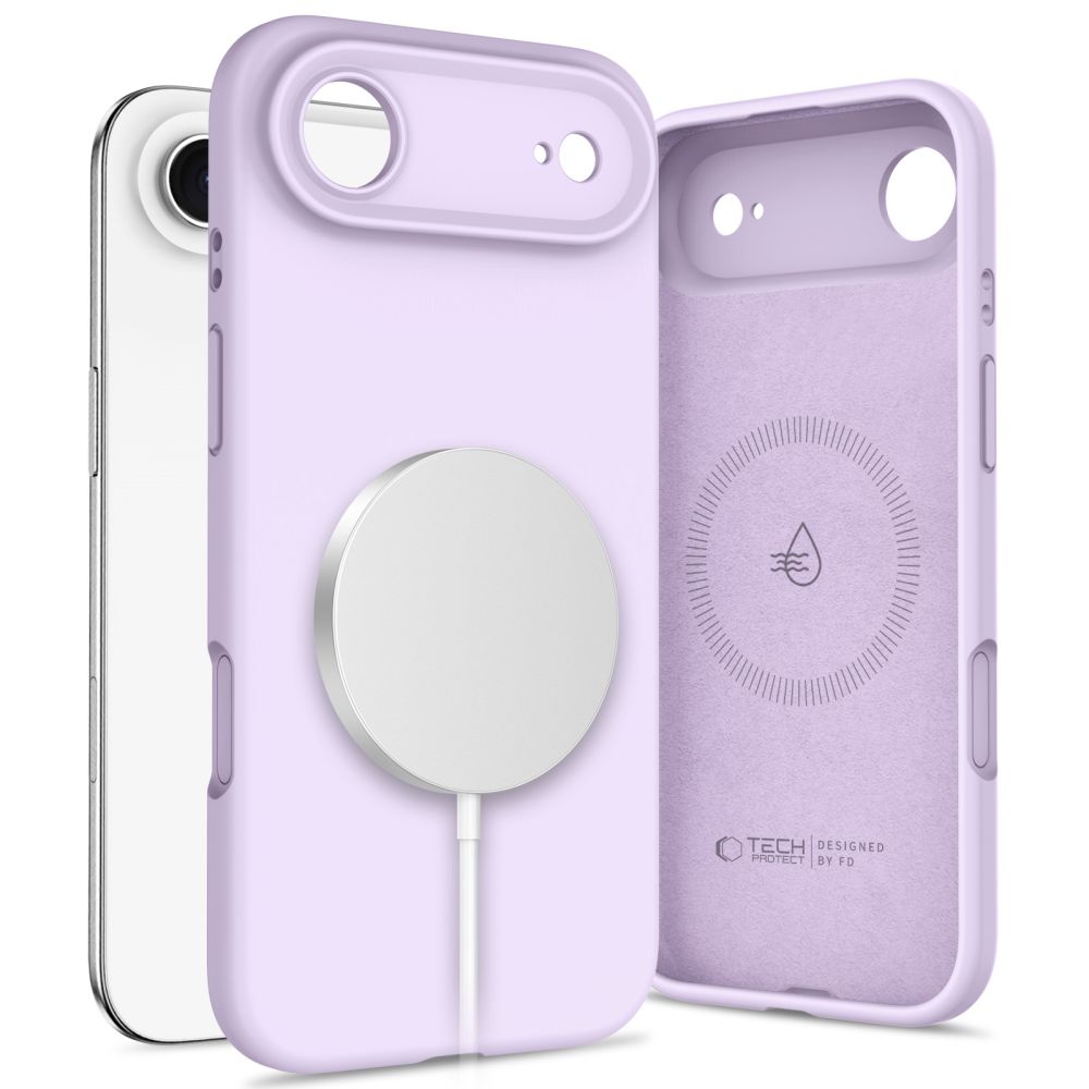 TechProtection Silicone MagSafe iPhone 17 Air hoesje paars