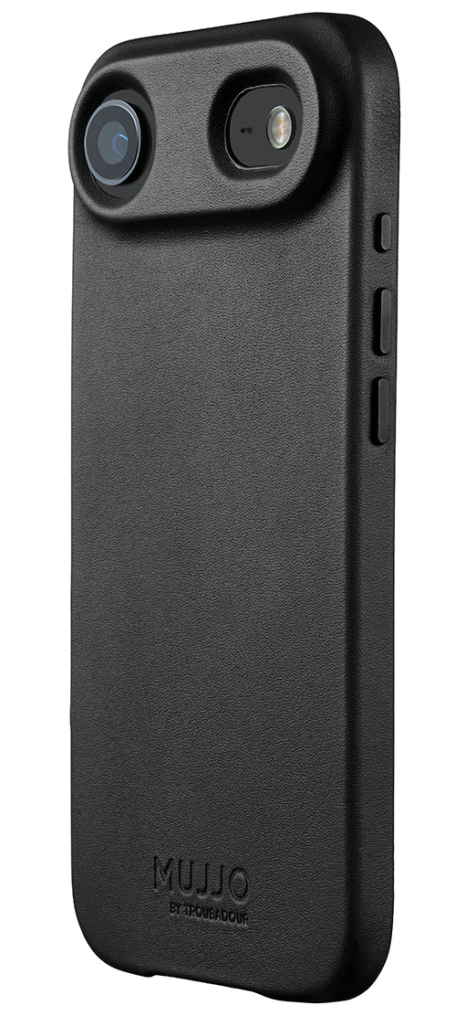 Mujjo Full Leather iPhone 17 Air hoesje zwart