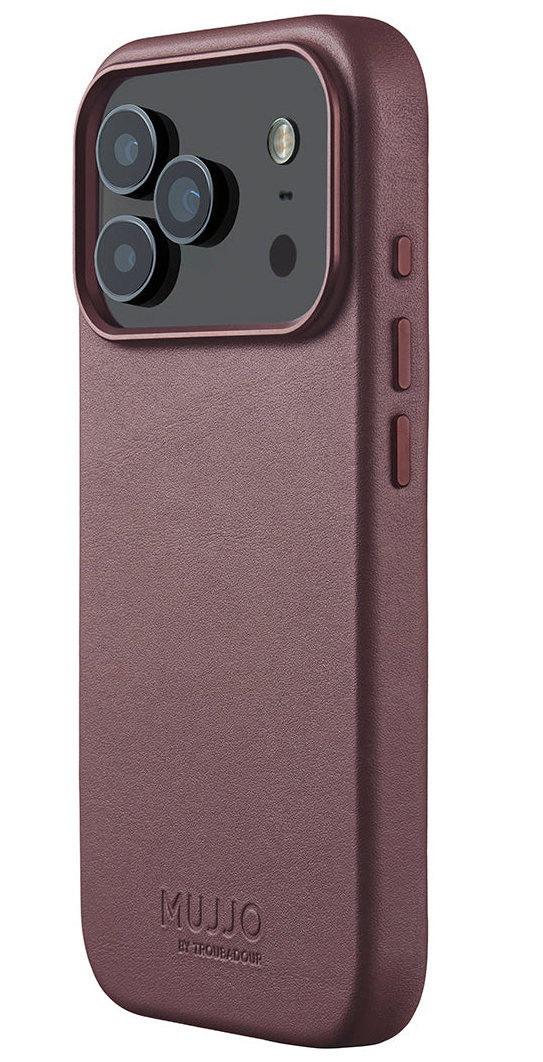 Mujjo Full Leather iPhone 17 Pro hoesje rood