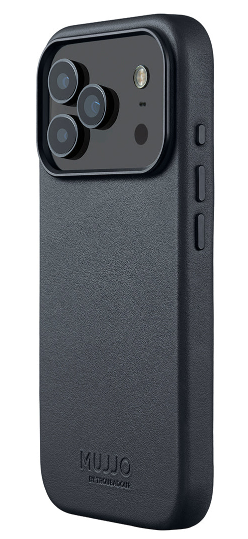 Mujjo Full Leather iPhone 17 Pro hoesje basalt