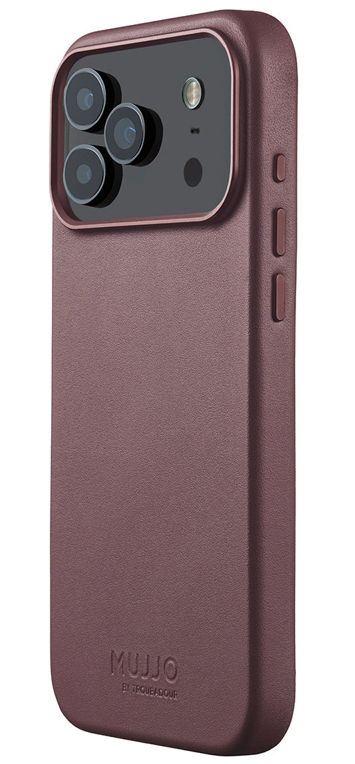Mujjo Full Leather iPhone 17 Pro Max hoesje rood