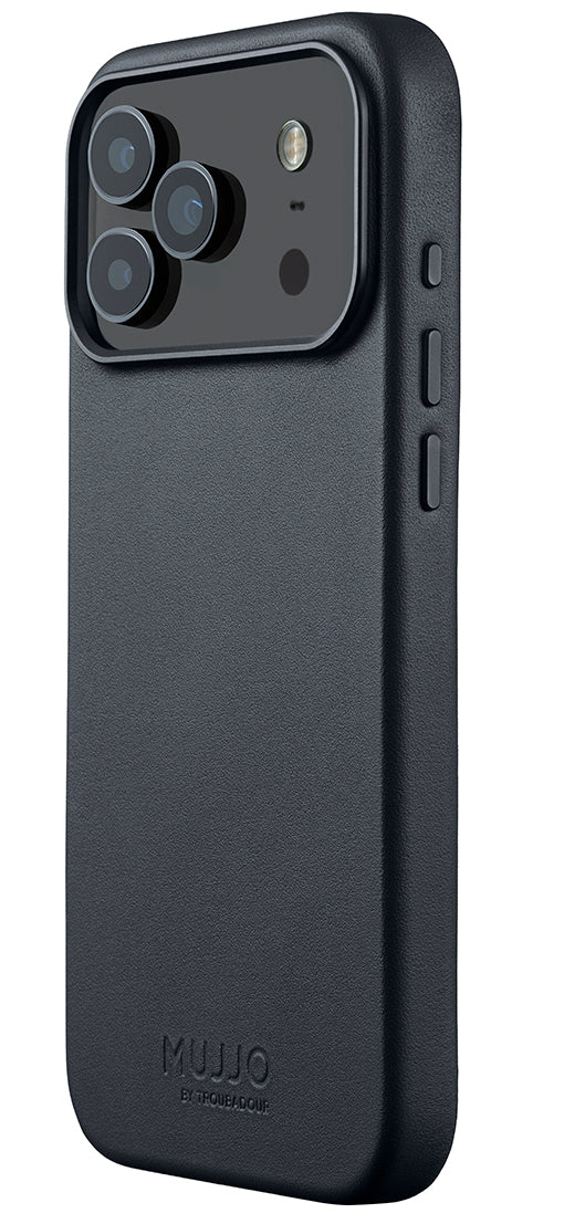Mujjo Full Leather iPhone 17 Pro Max hoesje basalt