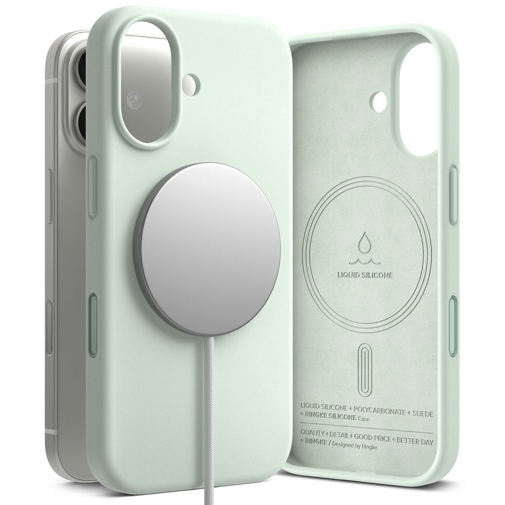 Ringke Siliconen MagSafe iPhone 17 hoesje mint