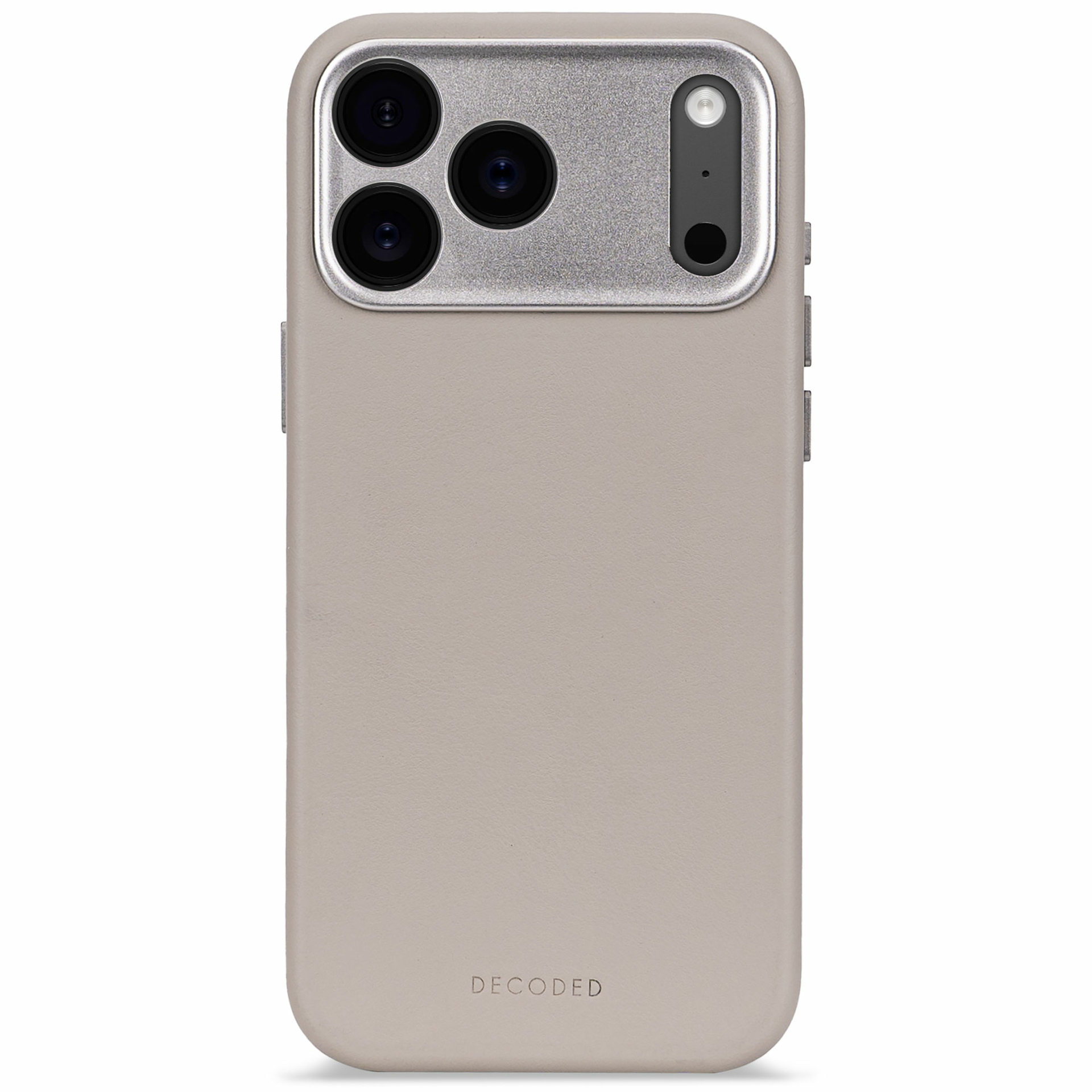 Decoded Leather backcover iPhone 17 Pro hoesje beige