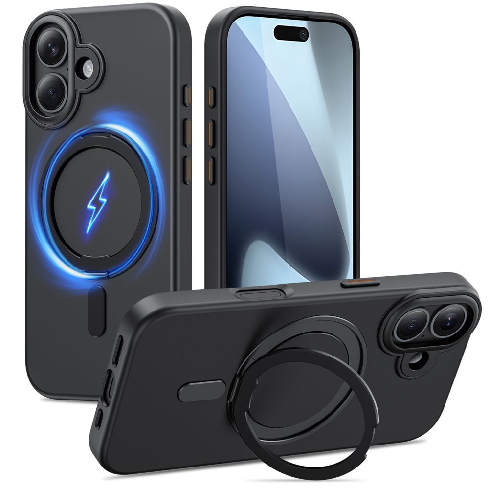 TechProtection MagRing MagSafe iPhone 17 hoesje zwart