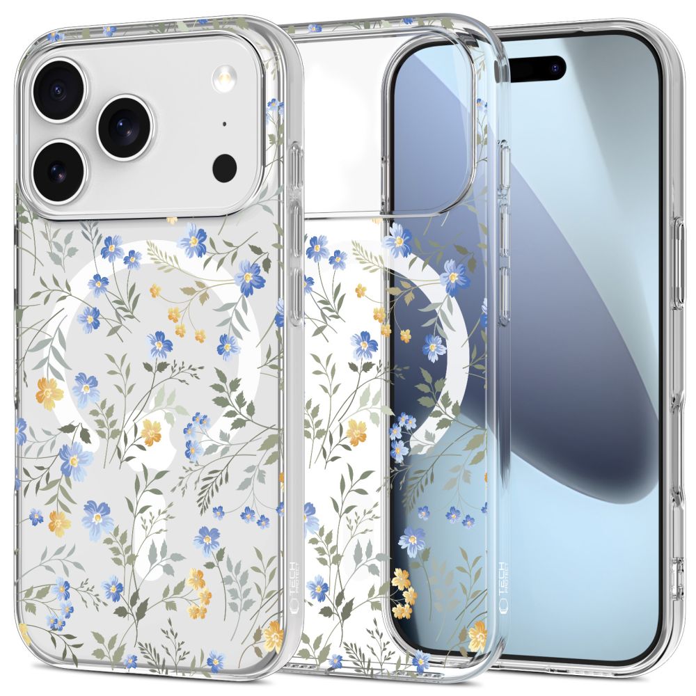 TechProtection Air MagSafe iPhone 17 Pro Max hoesje flowers