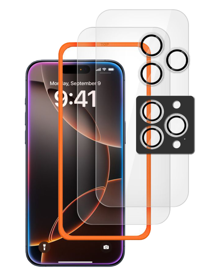 TechProtection Easy Set iPhone 17 Pro Max screenprotector en camera protector