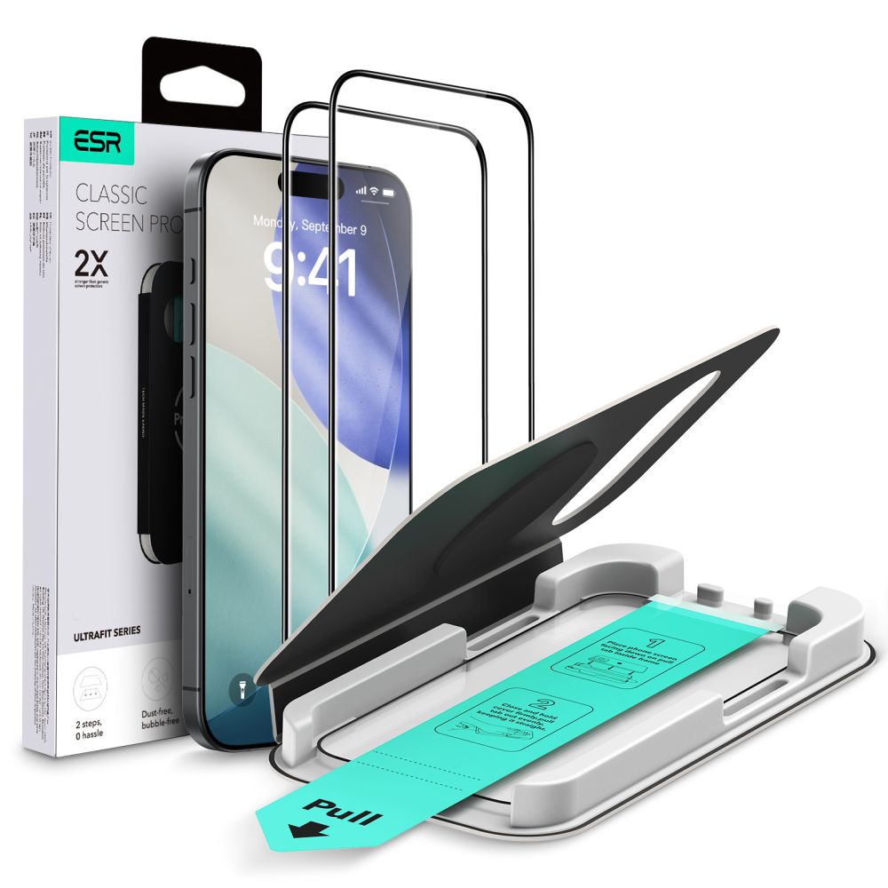ESR UltraFit Tempered Glass iPhone Air screenprotector 2 pack
