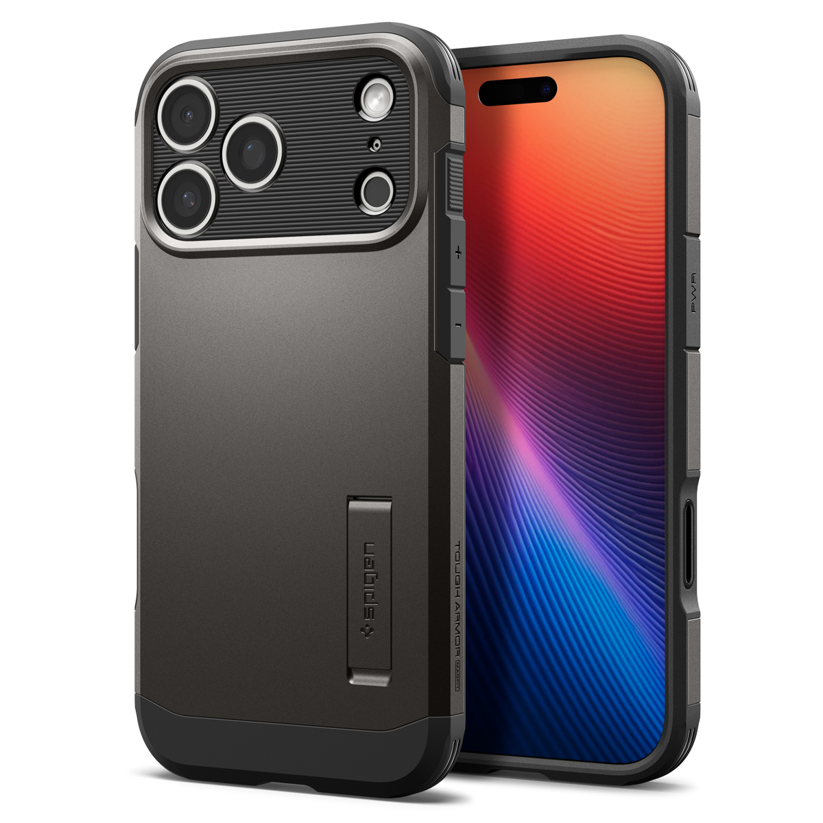 Spigen Tough Armor T MagSafe iPhone 17 Pro hoesje gunmetal