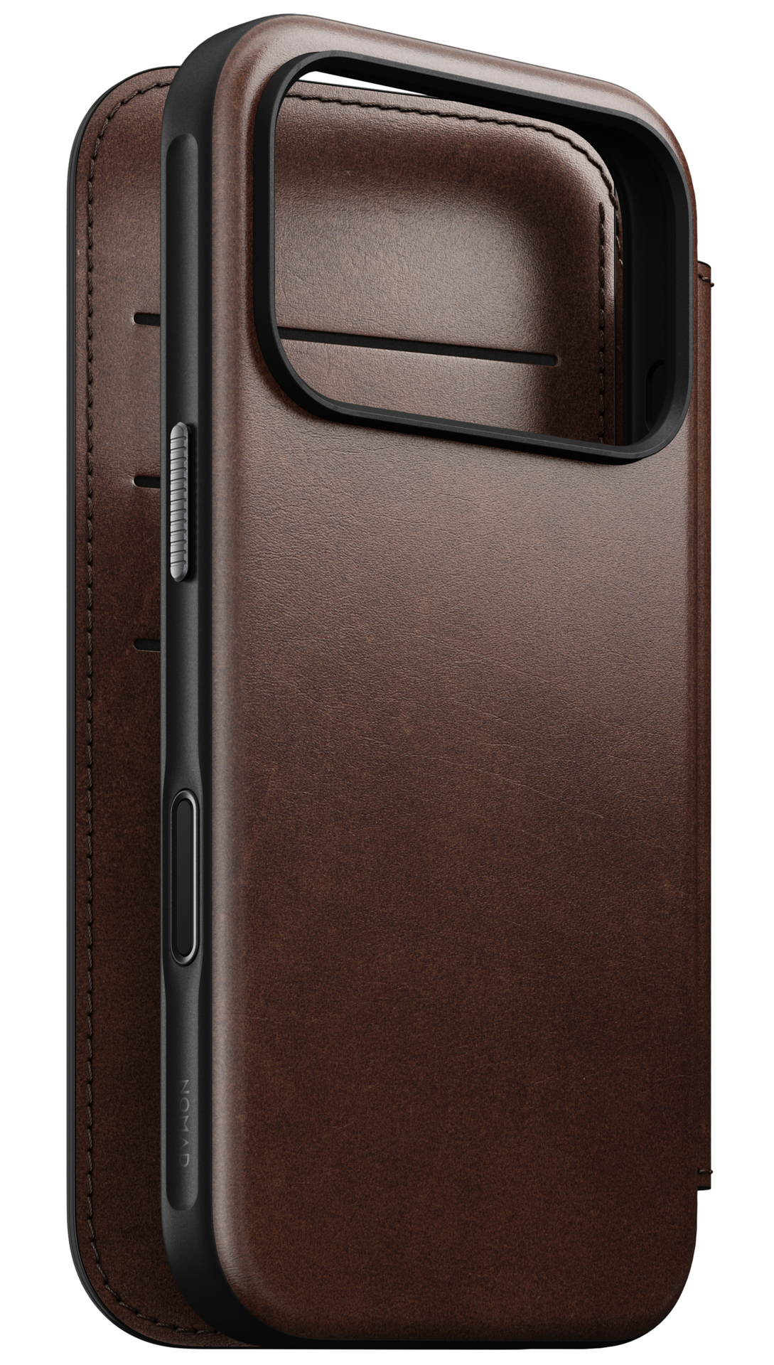 Nomad Modern Leather Folio Horween iPhone 17 Pro hoesje bruin