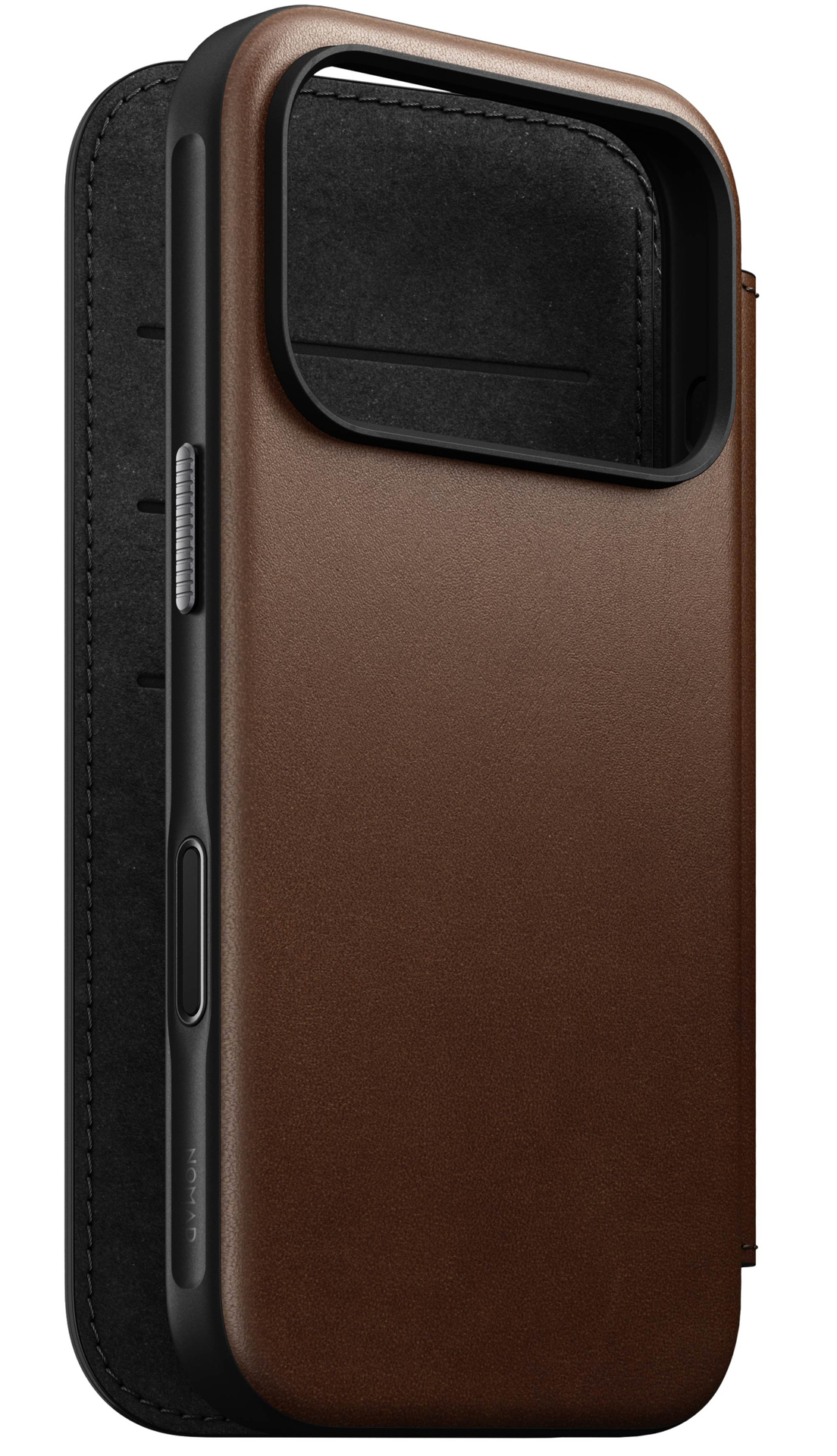 Nomad Modern Leather Folio iPhone 17 Pro Max hoesje bruin