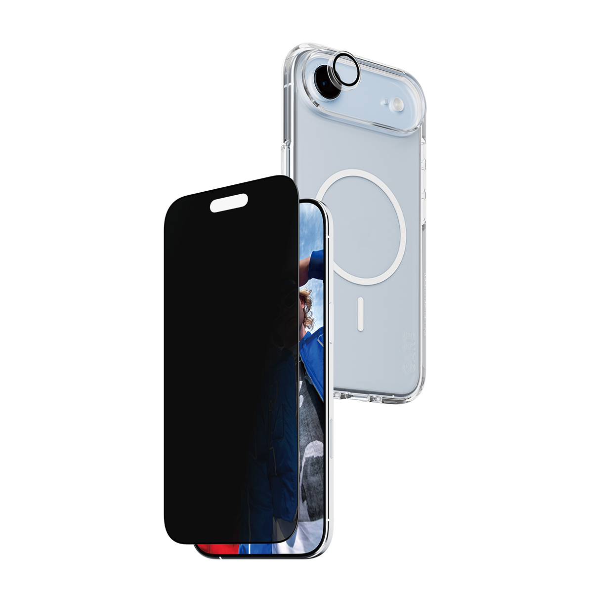 PanzerGlass Privacy 3 in 1 bundel iPhone 17 Air hoesje screen en camera protector