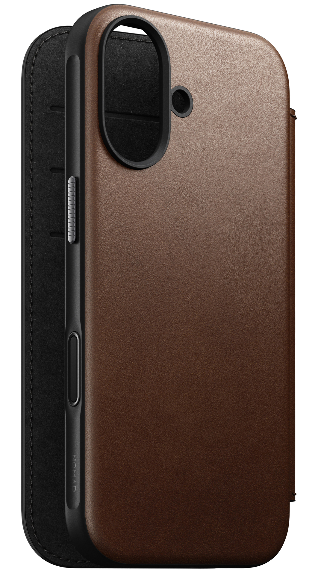 Nomad Modern Leather Folio iPhone 17 hoesje bruin