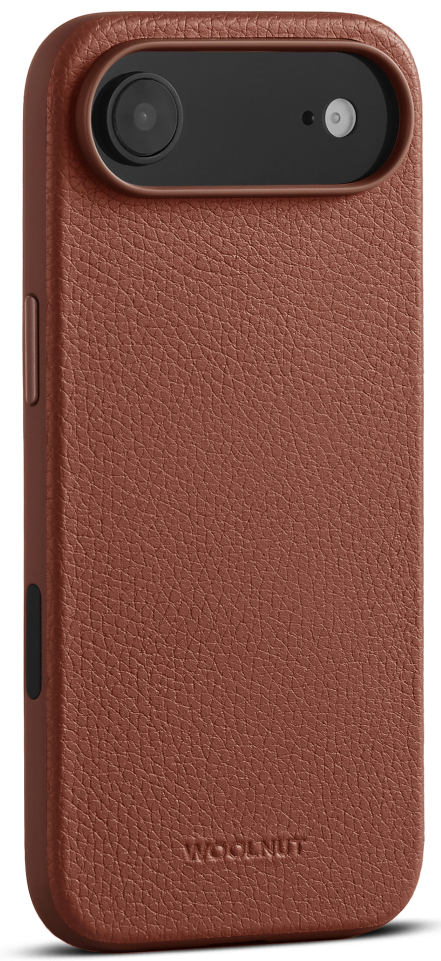Woolnut leren MagSafe iPhone 17 Air hoesje cognac