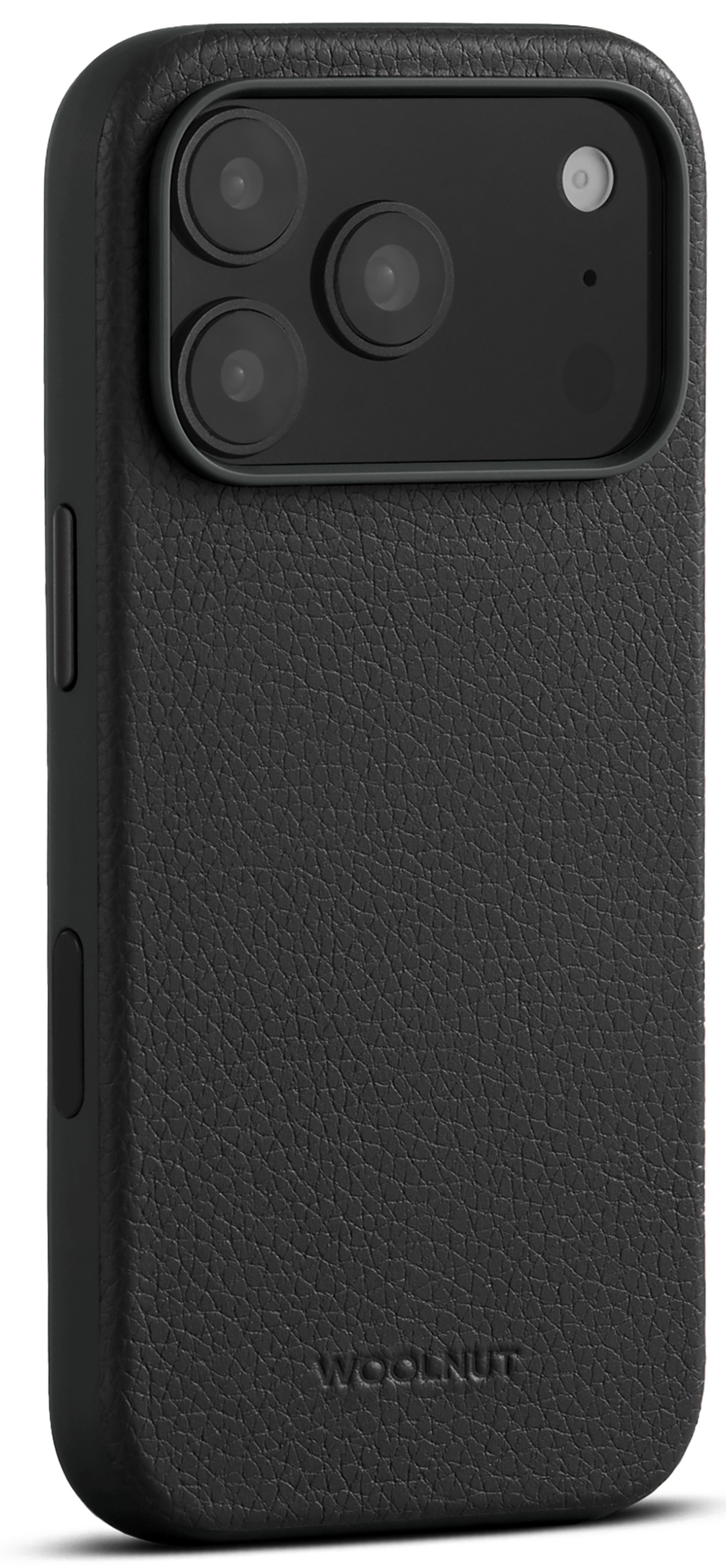 Woolnut leren MagSafe iPhone 17 Pro hoesje zwart