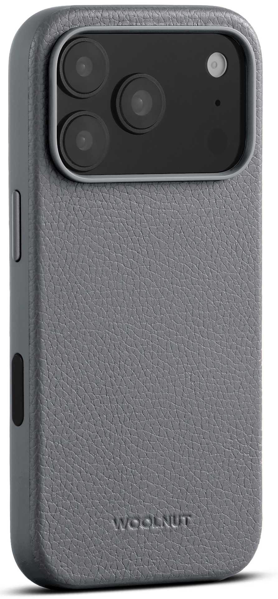 Woolnut leren MagSafe iPhone 17 Pro hoesje grijs