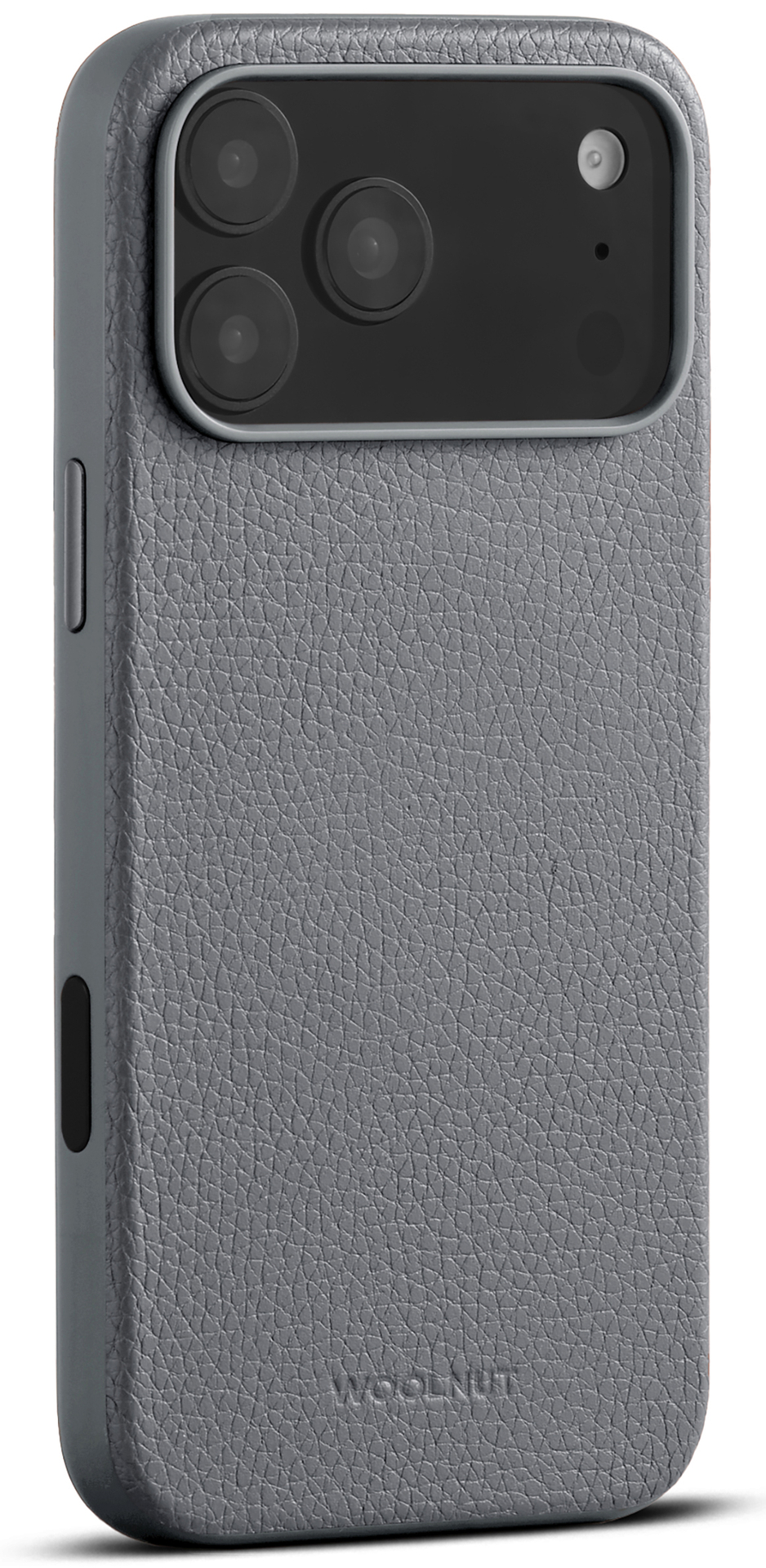 Woolnut leren MagSafe iPhone 17 Pro Max hoesje grijs
