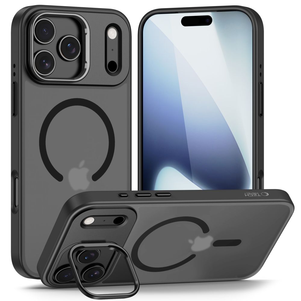 TechProtection MagStand MagSafe iPhone 17 Pro Max hoesje zwart